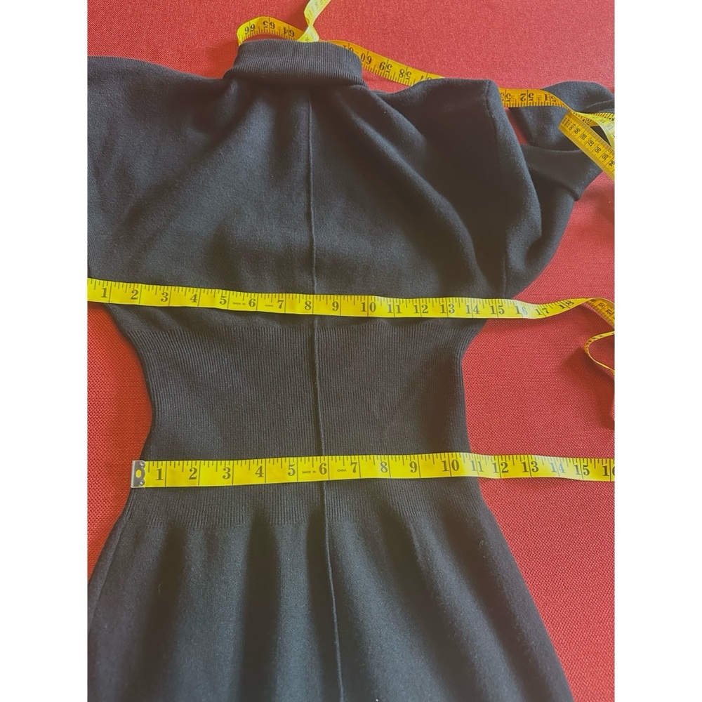Zara Black Knit Turtleneck Midi Dress, NWOT, S - Picture 14 of 16